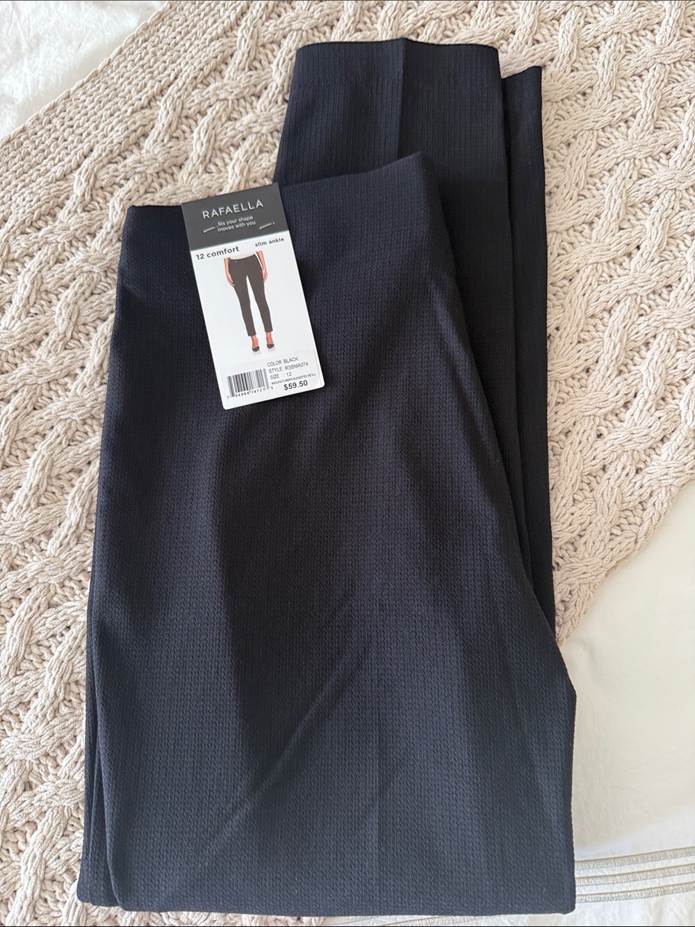 Rafaella Women’s Black Stretch Dress Pant 12 NWT